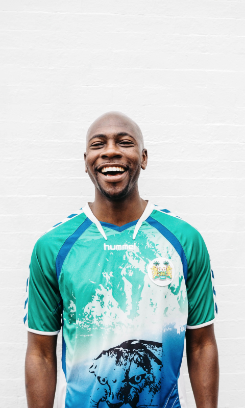 man laughs